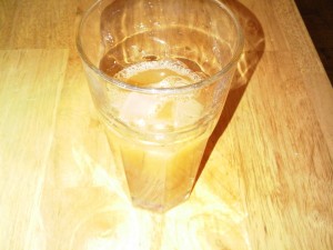 11:23pm Apple cider and orange juice mix
